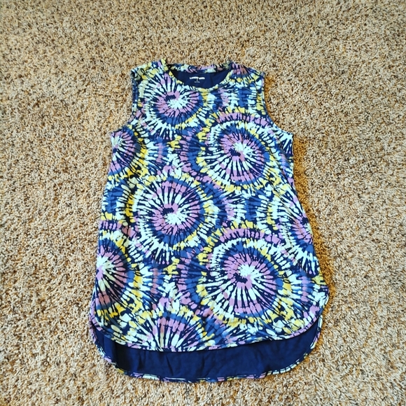Lands End Tie Dye Tank Top Supima Cotton